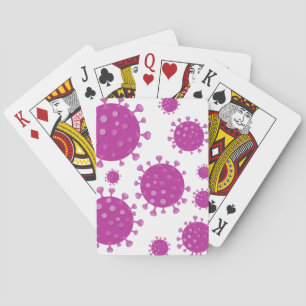 Purple Viral Particle Playing Cards