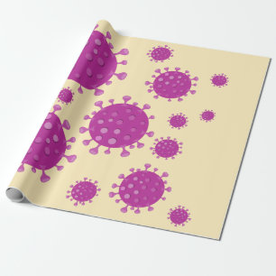 Purple Viral Particle Wrapping Paper