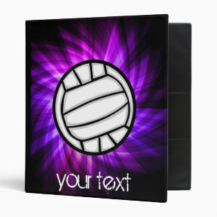 Purple Volleyball Binder