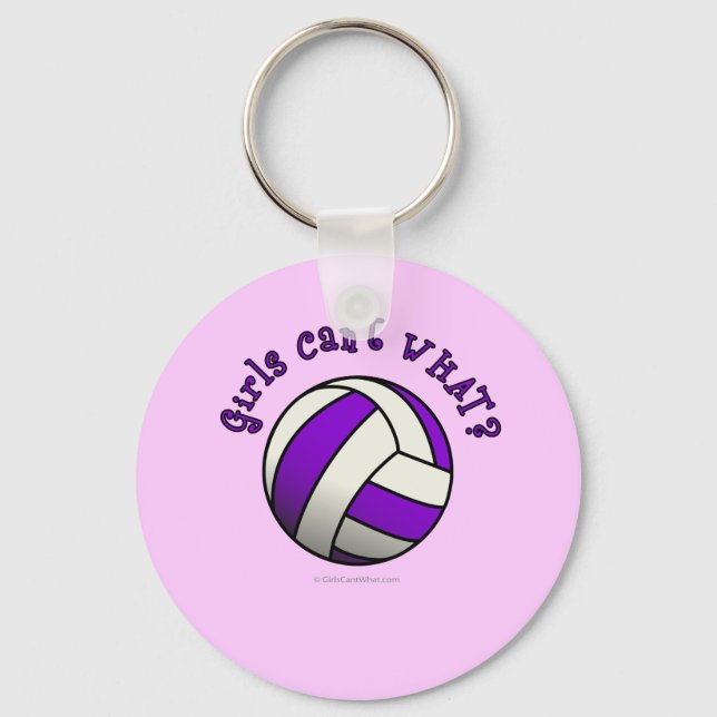 Purple Volleyball Keychain (Front)