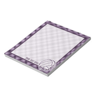 Purple Volleyball Notepad