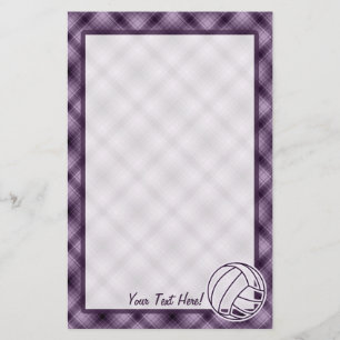 Purple Volleyball Stationery