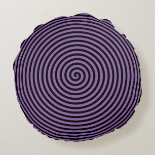 Purple Vortex Round Pillow