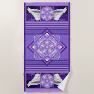 Purple W1 Beach Towel