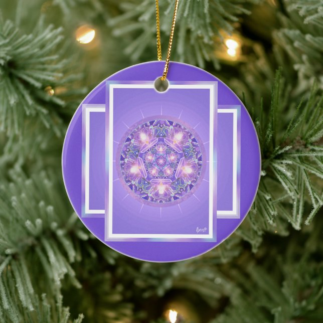 Purple W1 Ceramic Ornament (Tree)