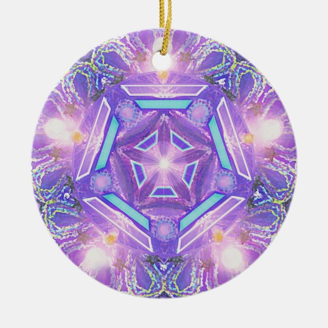 Purple W1 Ceramic Ornament (Front)