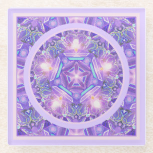 Purple W1 Glass Coaster