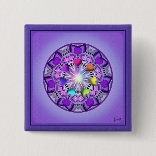 Purple W2 2 Inch Square Button