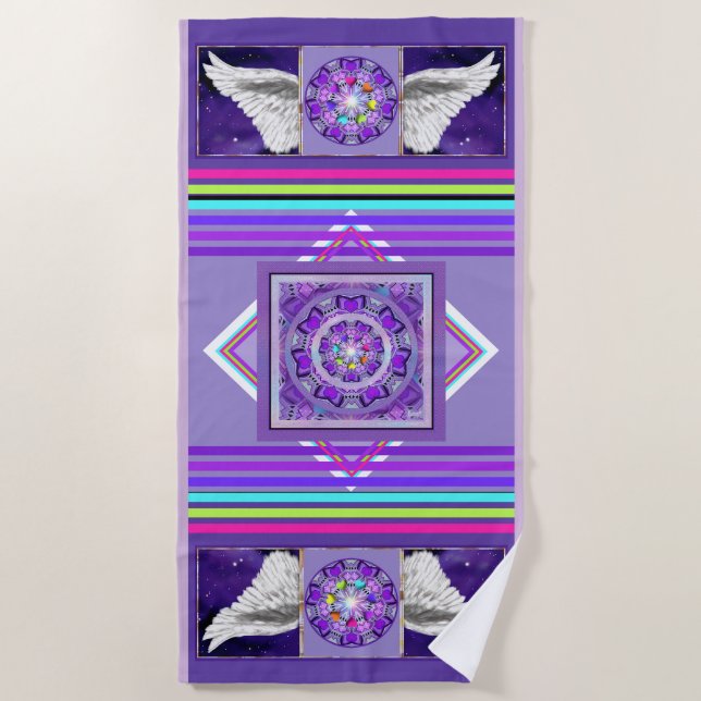 Purple W2 Beach Towel (Front)