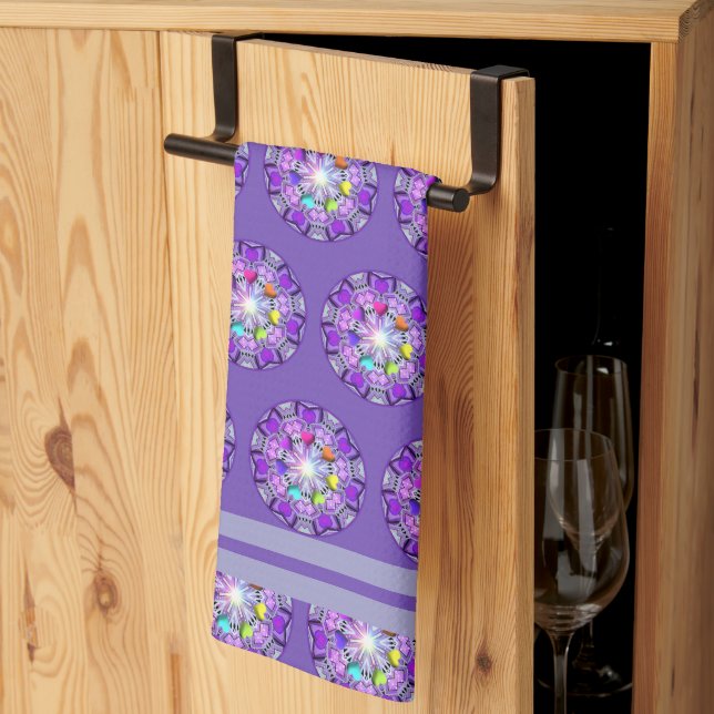 Purple W2 Kitchen Towel (Thirds Fold)