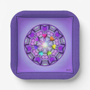 Purple W2 Paper Plate