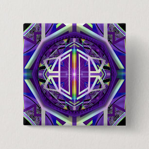 Purple W3 2 Inch Square Button