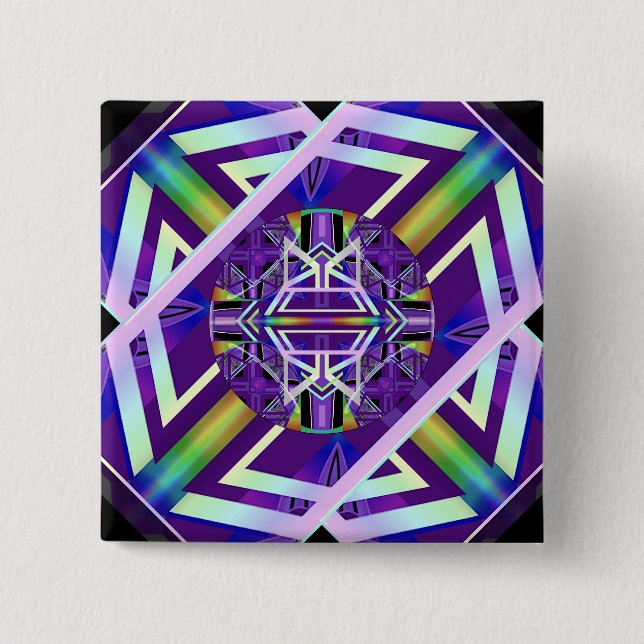 Purple W3 2 Inch Square Button (Front)