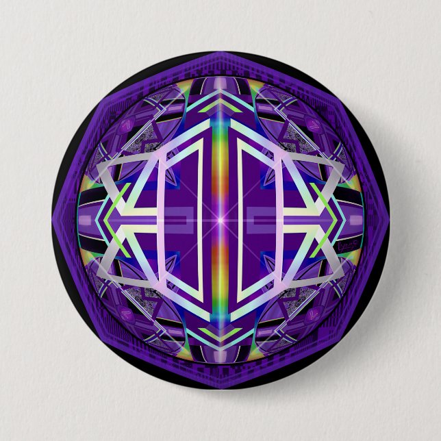 Purple W3 3 Inch Round Button (Front)