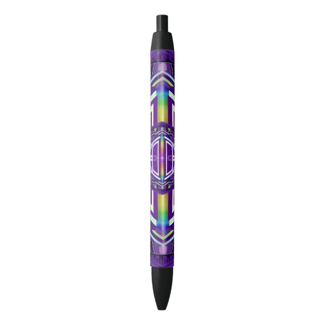 Purple W3 Black Ink Pen (Front Vertical)