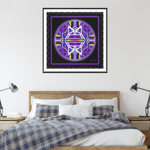 purple w3 canvas print