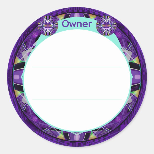 Purple W3 Classic Round Sticker (Front)