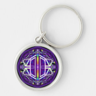 Purple W3 Keychain