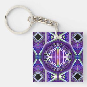 Purple W3 Keychain