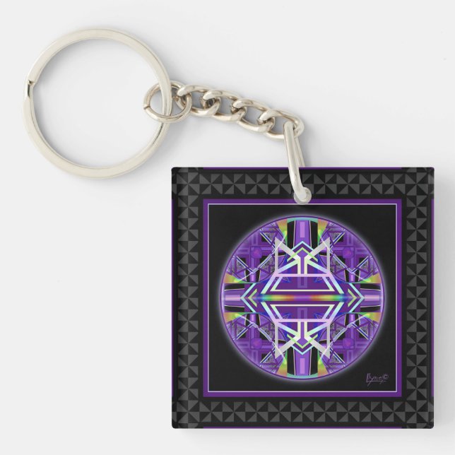 Purple W3 Keychain (Front)
