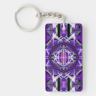 Purple W3 Keychain