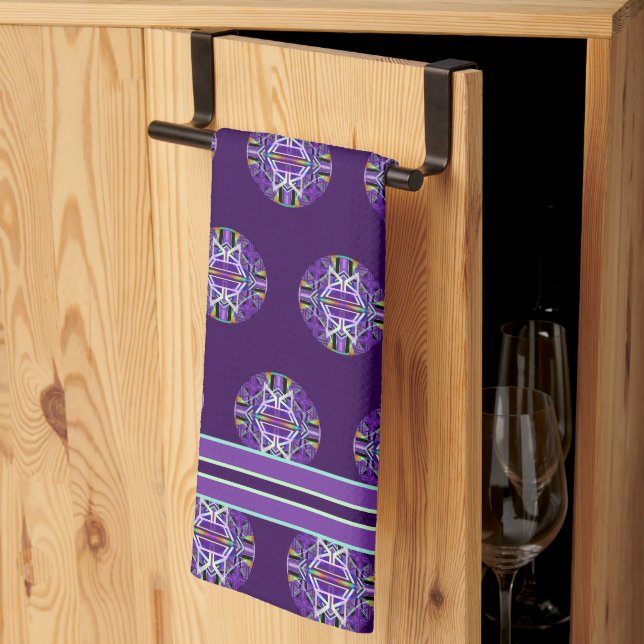 Purple W3 Kitchen Towel (Thirds Fold)