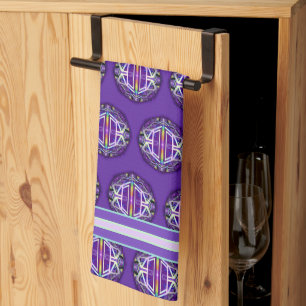 Purple W3 Kitchen Towel