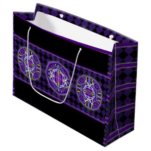 Purple W3 Large Gift Bag