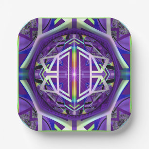 Purple W3 Paper Plate