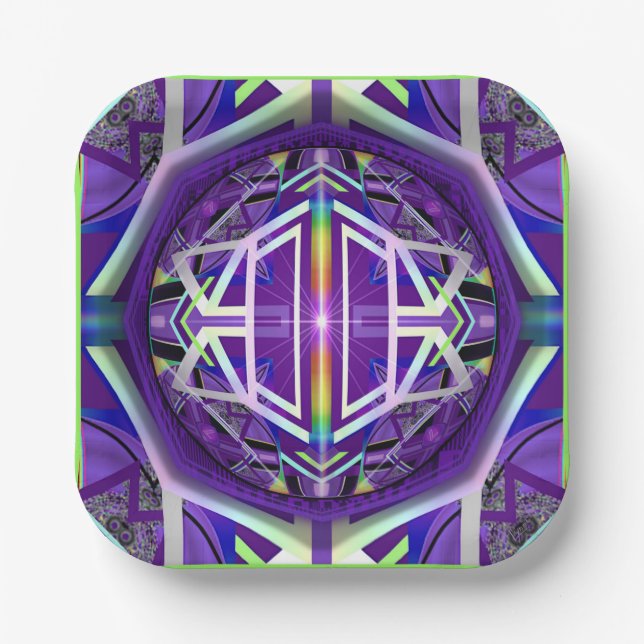 Purple W3 Paper Plate (Front)