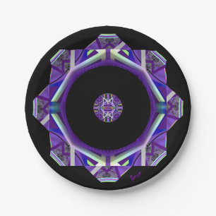 Purple W3 Paper Plate
