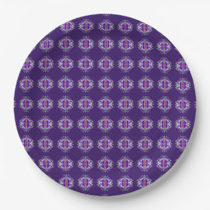 Purple W3 Paper Plate