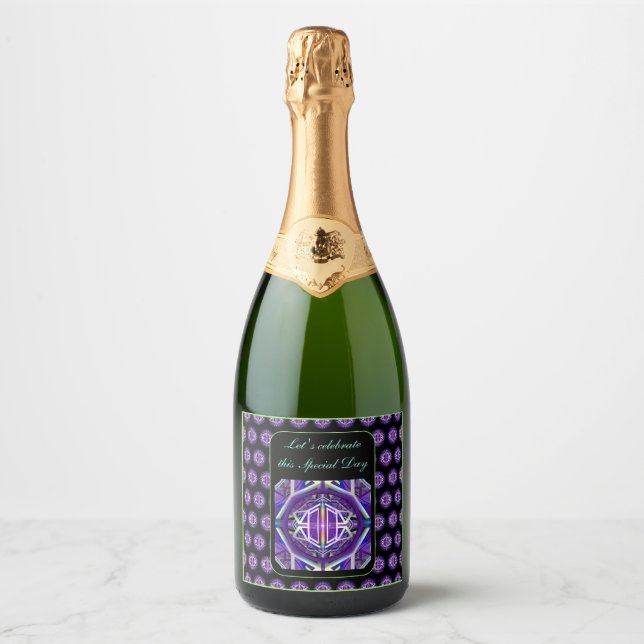 Purple W3 Sparkling Wine Label (Front)