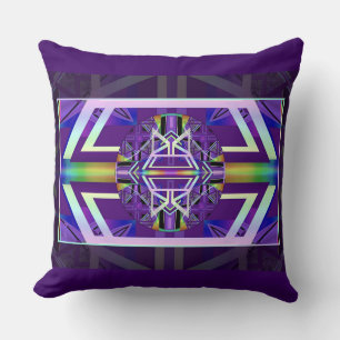 Purple W3 Throw Pillow