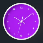 Purple Wall Clock Custom Colours and Numbers Font<br><div class="desc">Customizable Beautiful Colours Wall Clocks - Choose / add your favourite background and number colours !  
Choose Your Unique Number Fonts !
or Add your text / name / date / logo / image ...  or else :)
Good Luck - Be Happy :)</div>