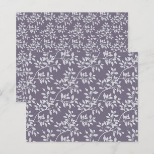 Purple Wandering Leaves Botanical Scrapbook Paper