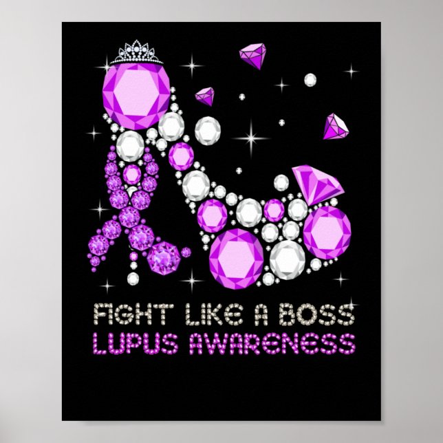 Purple Warrior Fight Lupus Like A Boss Poster (Front)