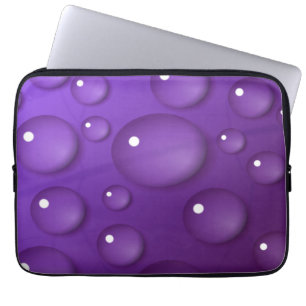 Purple Water Drop Pattern Laptop Sleeve