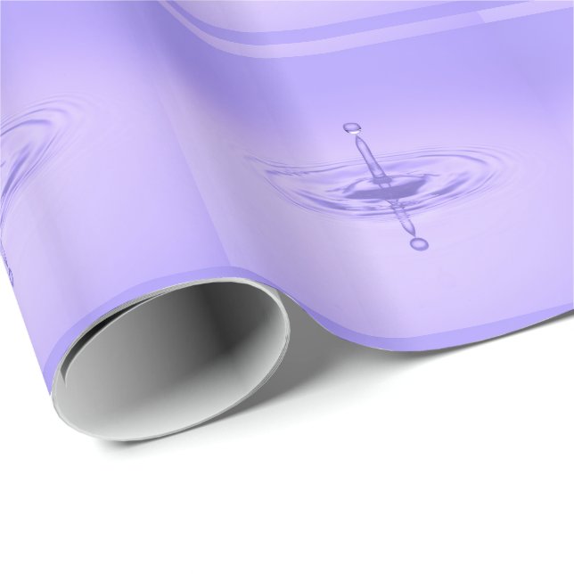 Purple Water Drop Reflection Limitless Ocean Love Wrapping Paper (Roll Corner)