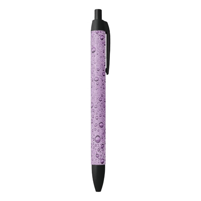 Purple water droplets black ink pen (Bottom (Vertical))