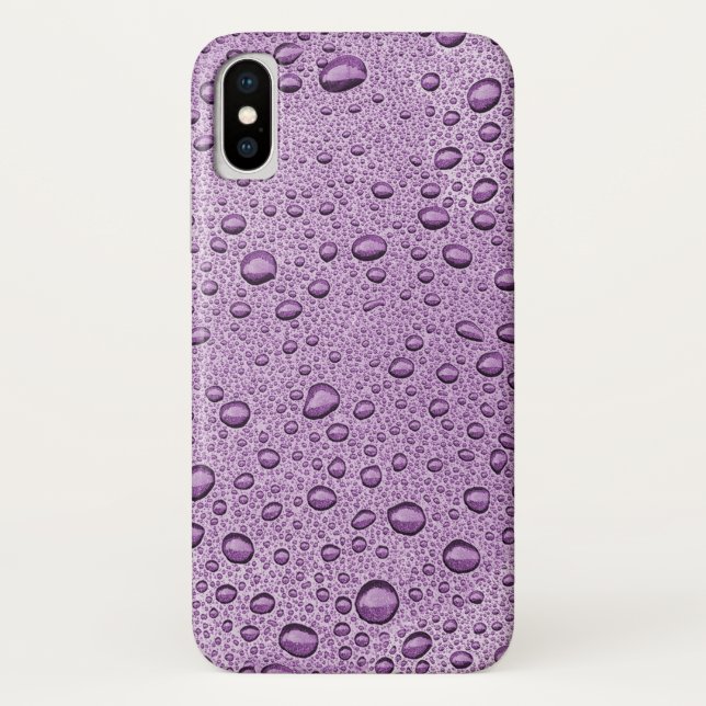 Purple water droplets Case-Mate iPhone case (Back)