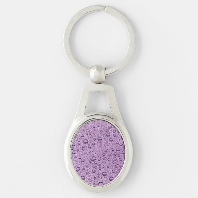 Purple water droplets keychain (Front)