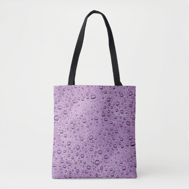 Purple water droplets tote bag (Front)