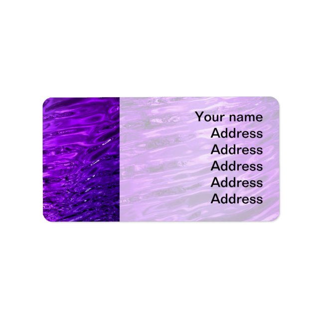 Purple Water Label (Front)