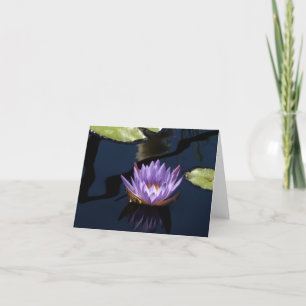 Purple Water Lily Card