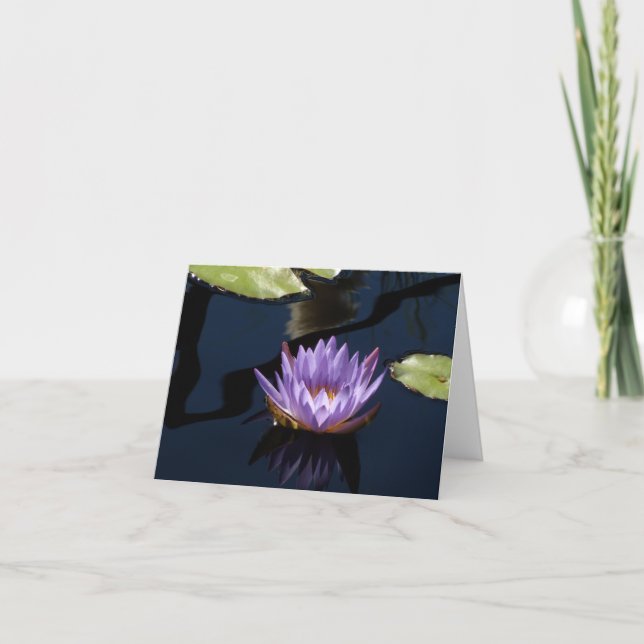 Purple Water Lily Card (Front)