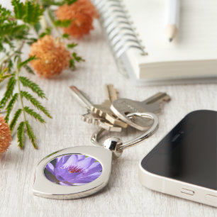 Purple Water Lily Keychain