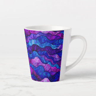 Purple watercolor abstract ripples mug