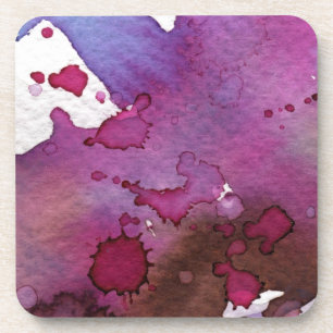 Purple Watercolor Background Coaster
