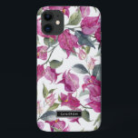 Purple Watercolor Bougainvillea Pattern Custom iPhone 11 Case<br><div class="desc">Customizable floral iPhone case featuring watercolor illustration of purple bougainvillea pattern. Personalize by adding names or monogram. This elegant floral phone case will be perfect as a personalized gift.</div>